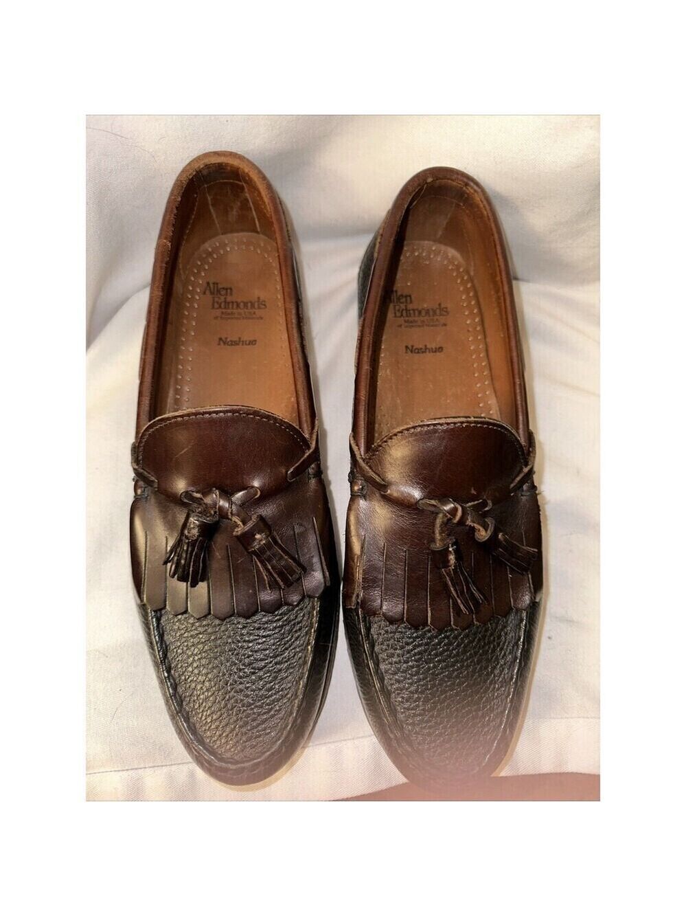 Allen Edmonds Nashua Mens Leather Slip On Shoes Size   10D 42250  Tasstled